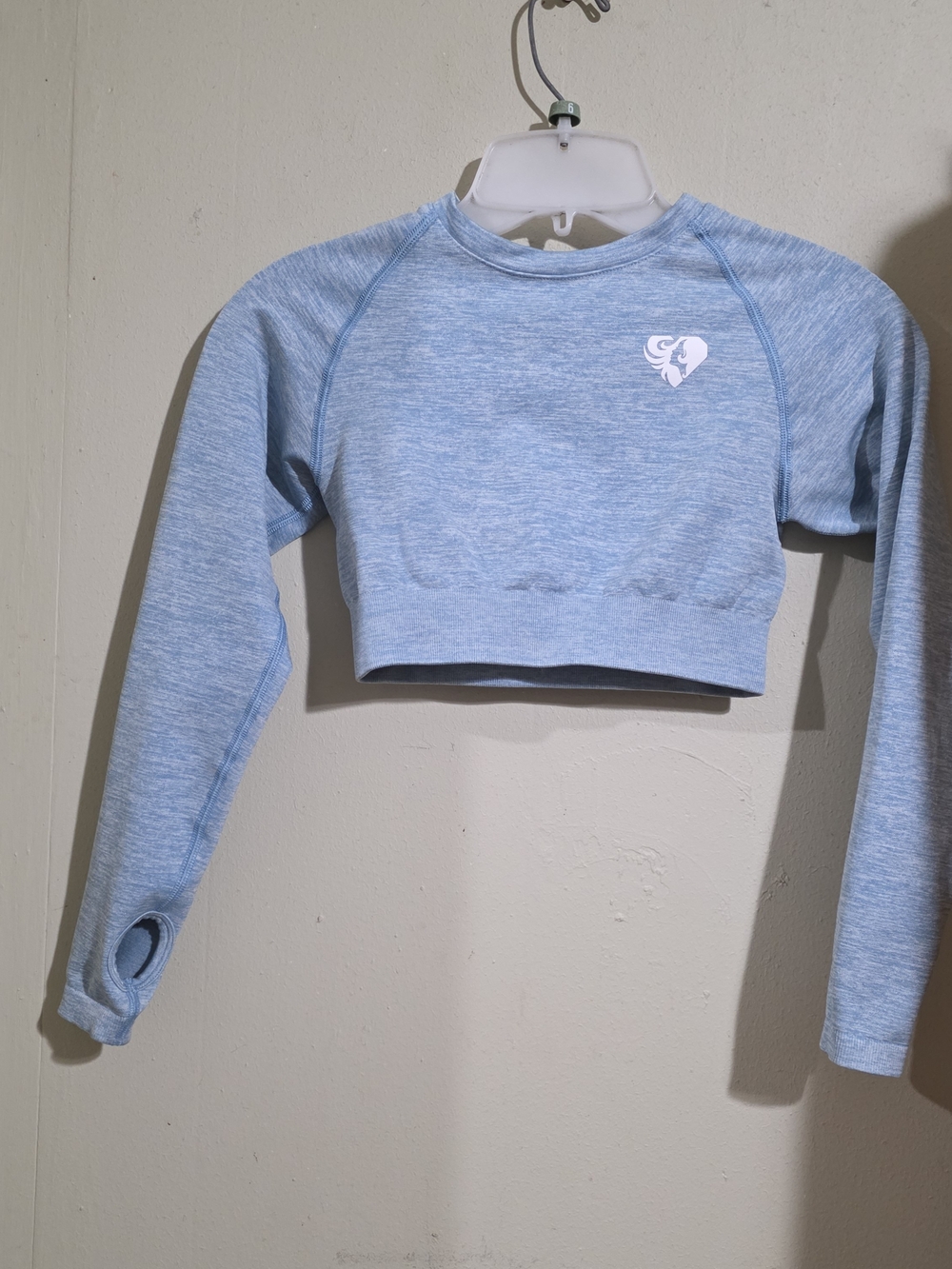 Women's Best Blue Marl Seamless Crop Top Suze S Gently Used
